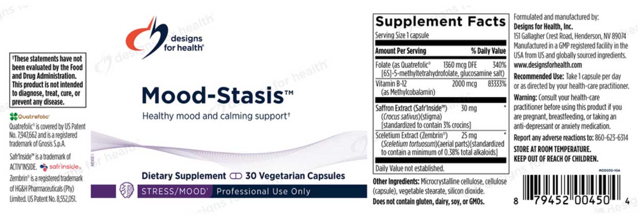 Designs for Health Mood-Stasis Label