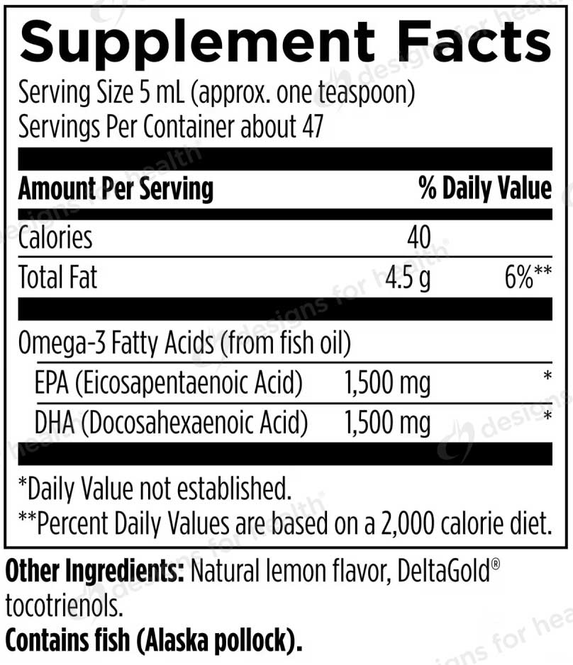 Designs for Health OmegAvail Hi-Po Liquid Ingredients