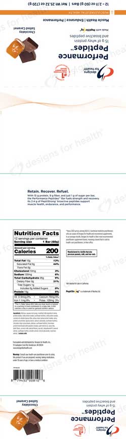 Designs for Health Performance Peptides Bar Label
