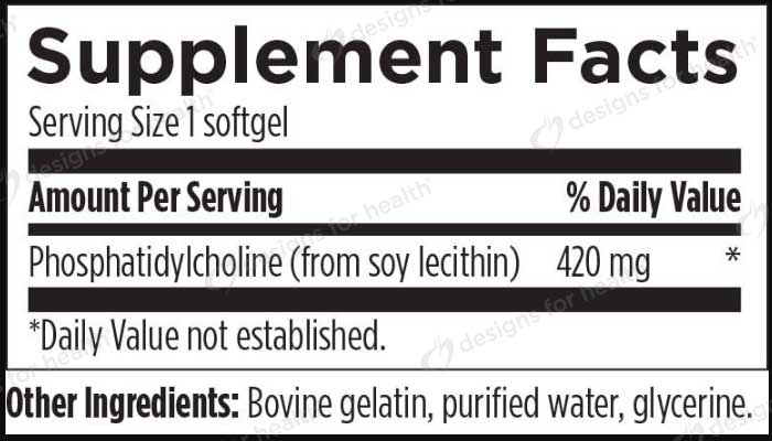 Designs for Health Phosphatidylcholine Softgels Ingredients