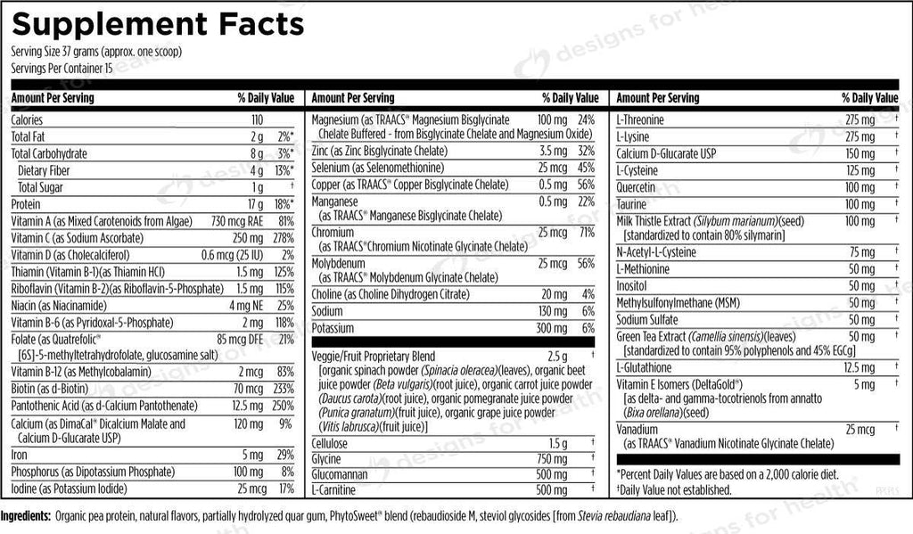 Designs for Health Plant Protein Cleanse Plus (Formerly VegeCleanse ...