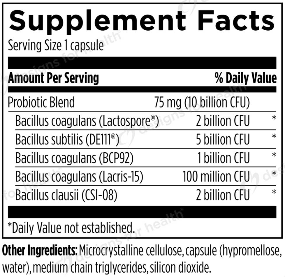 Designs for Health ProbioSpore Ingredients