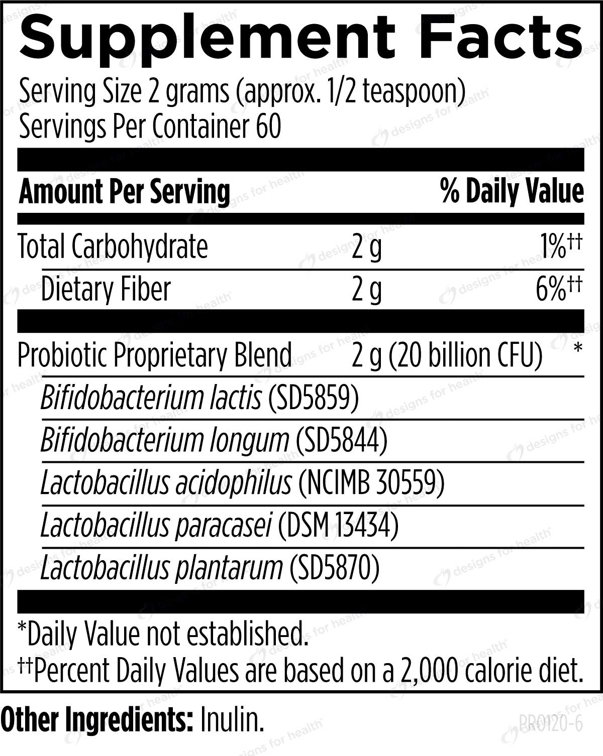 Designs for Health Probiotic Synergy™ Powder Ingredients
