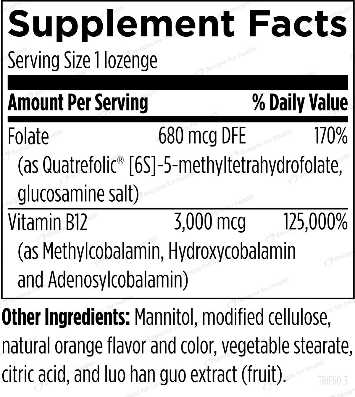 Designs for Health Trifolamin Ingredients