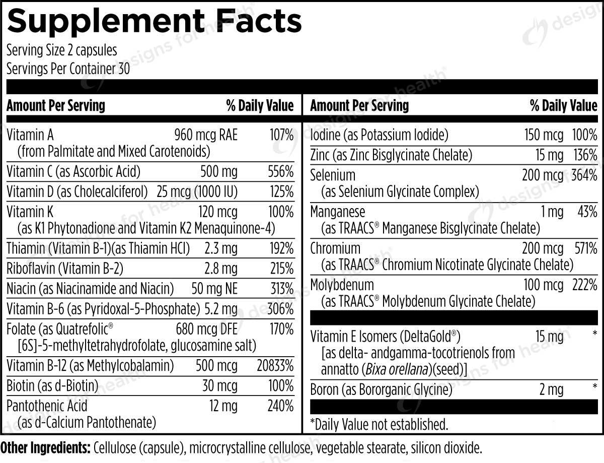 Designs for Health Twice Daily Multi Ingredients