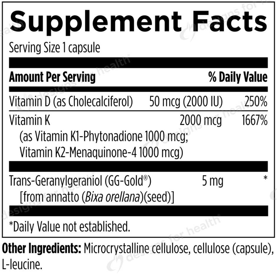 Designs for Health Vitamin D Synergy Ingredients