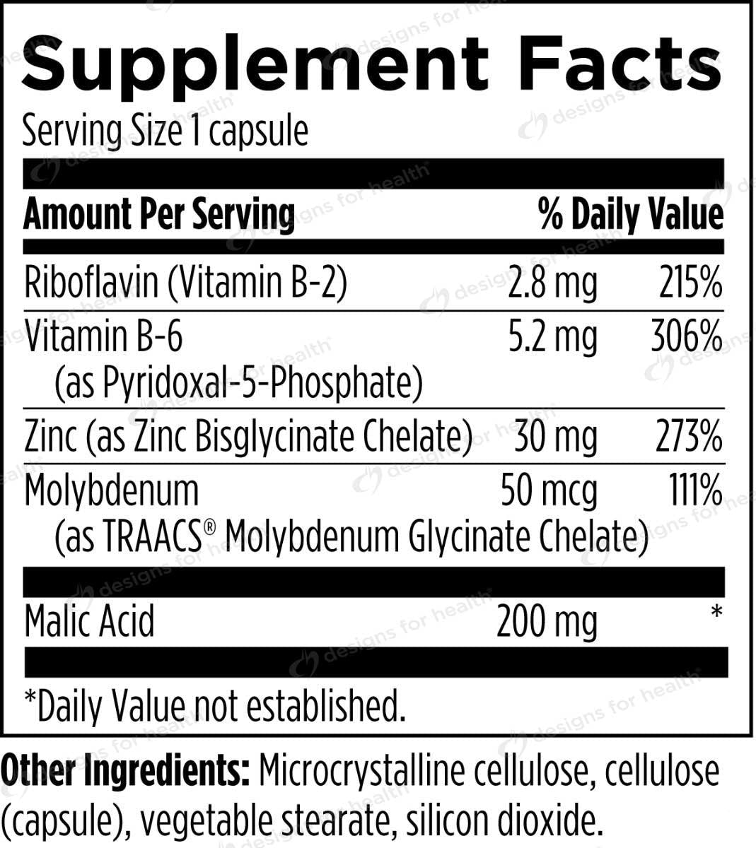 Designs for Health Zinc Supreme Ingredients