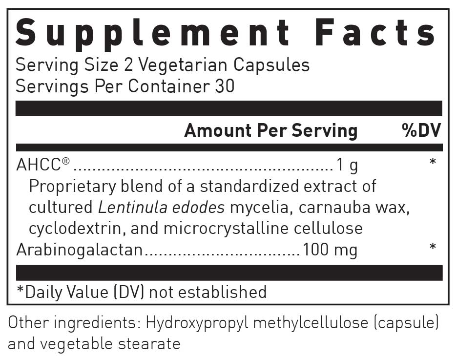 Douglas Laboratories A.H.C.C. Plus Ingredients