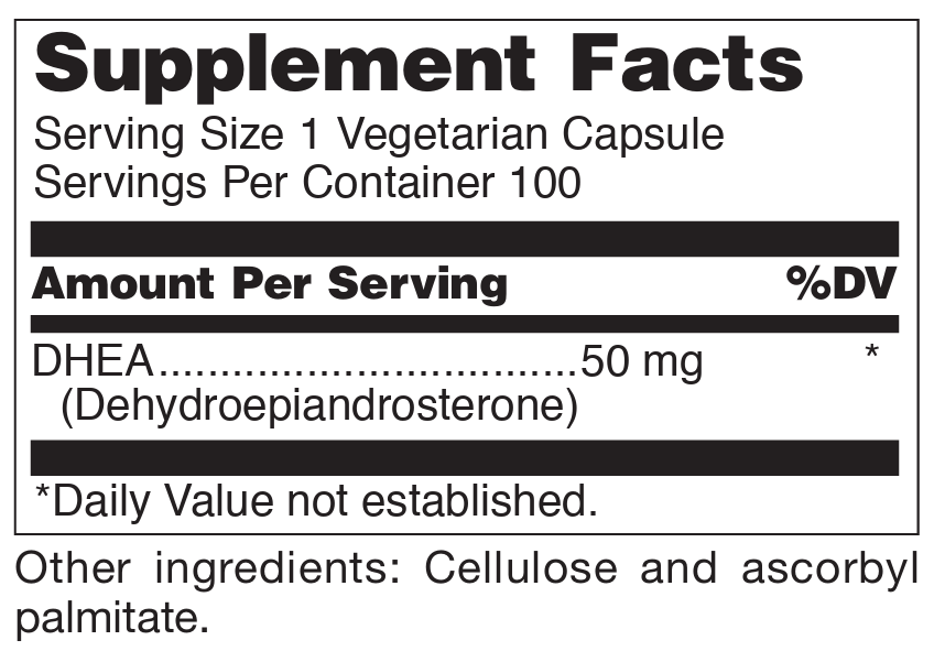 Douglas Laboratories DHEA 50mg Ingredients