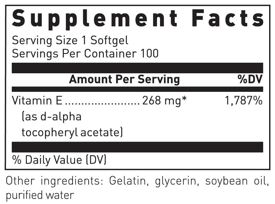 Douglas Laboratories E-400 Ingredients