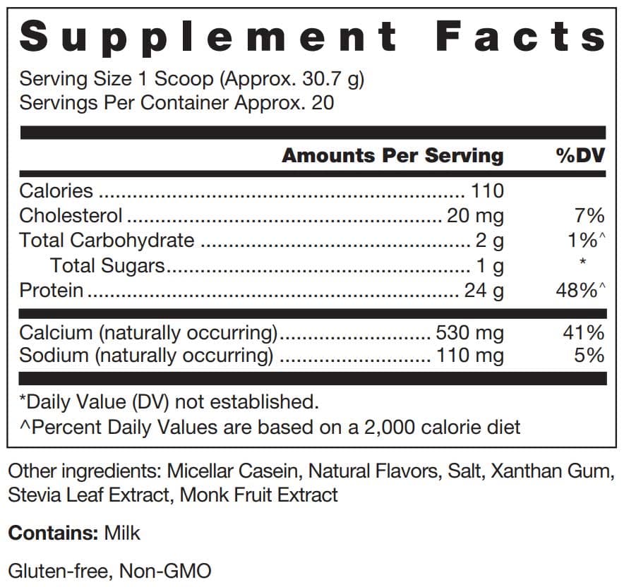 Douglas Laboratories Klean Casein Protein Ingredients 