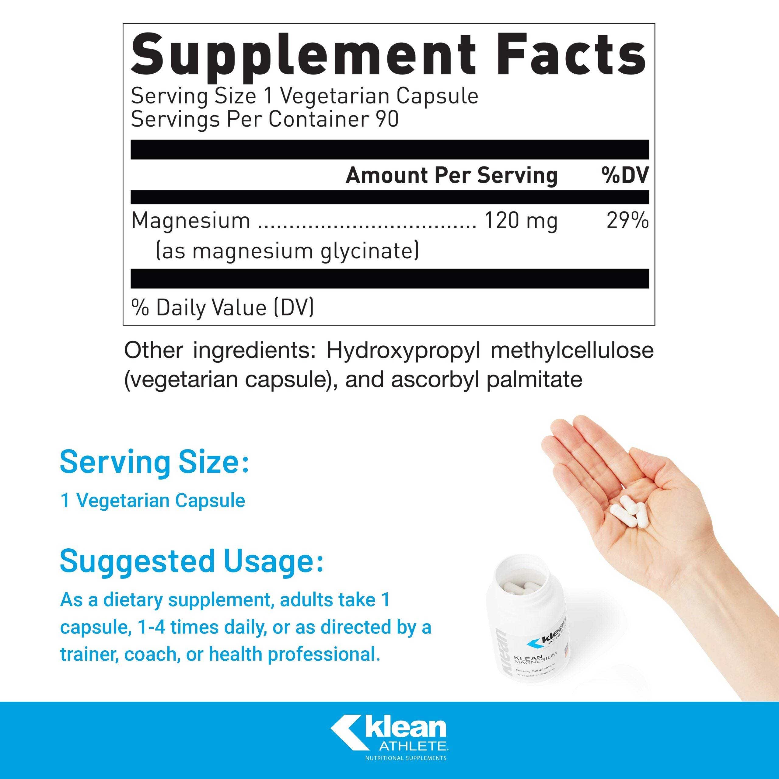 Douglas Laboratories Klean Magnesium Ingredients
