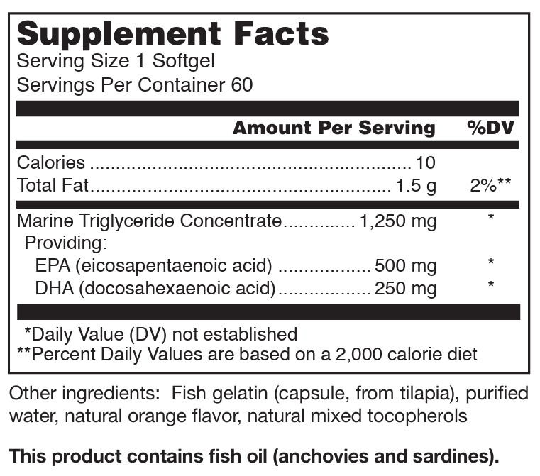 Douglas Laboratories Klean Omega Ingredients
