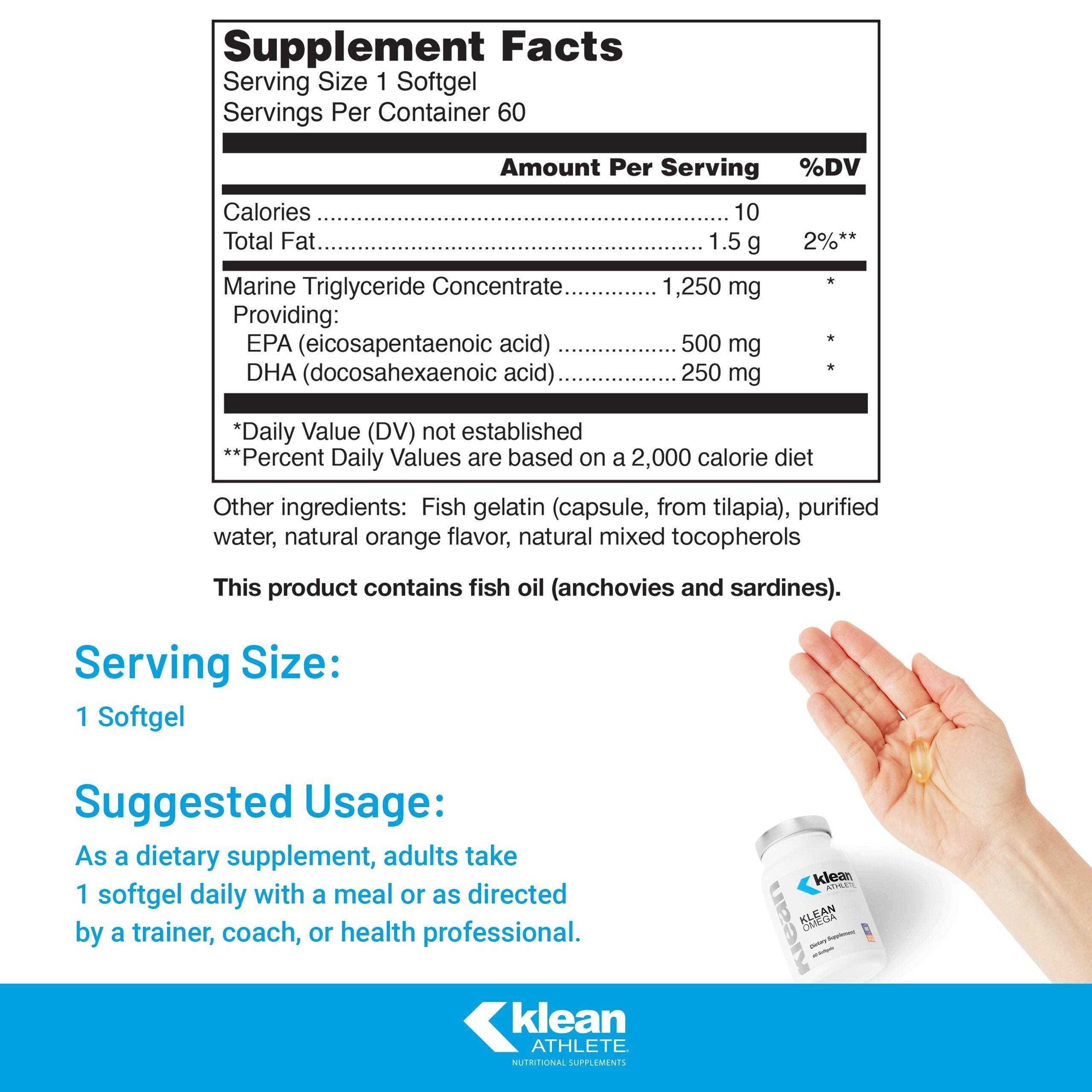 Douglas Laboratories Klean Omega Ingredients