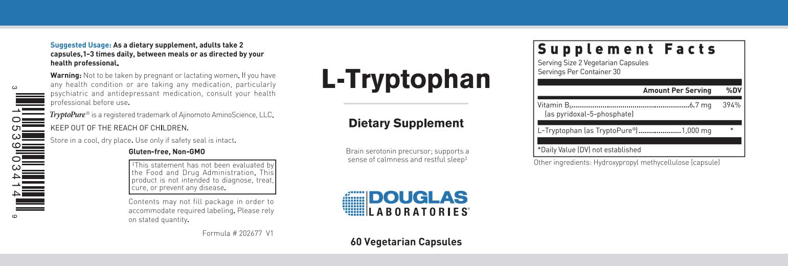 Douglas Laboratories L-Tryptophan Label