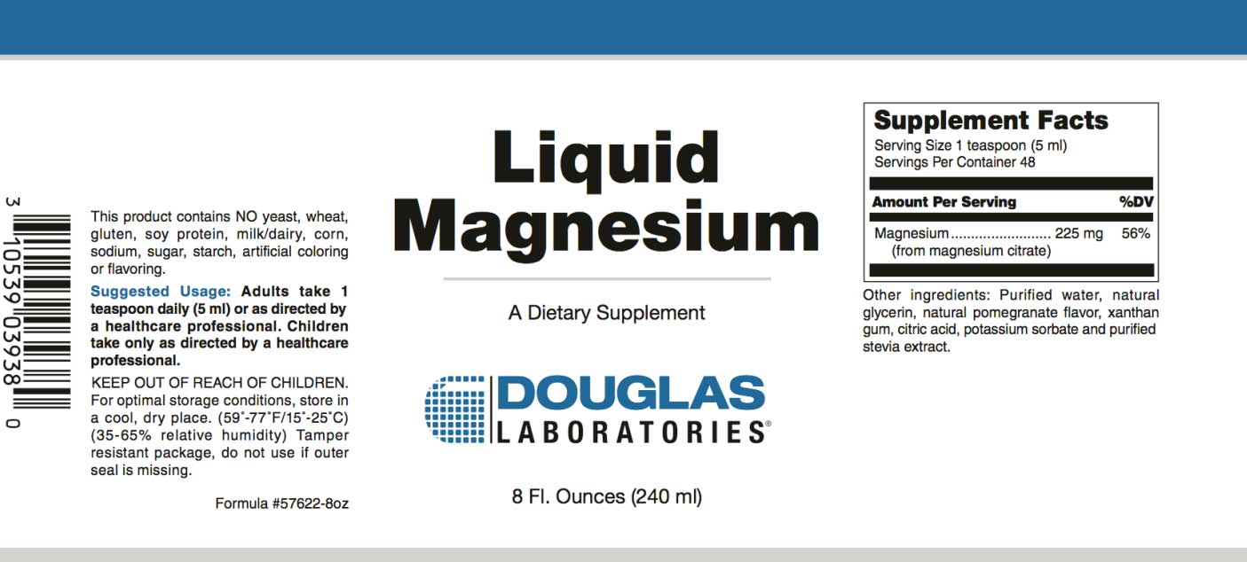 Douglas Laboratories Liquid Magnesium Label