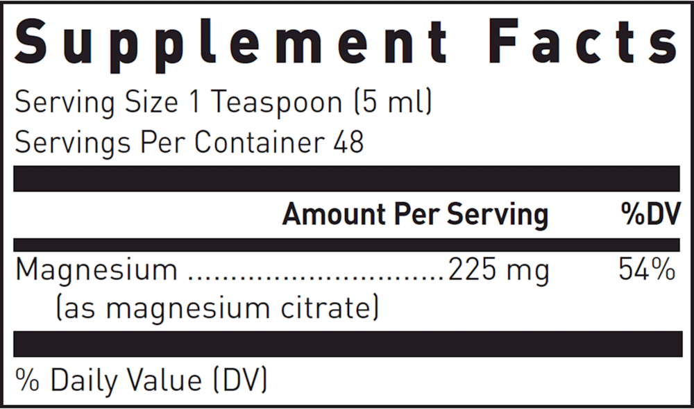 Douglas Laboratories Liquid Magnesium Ingredients