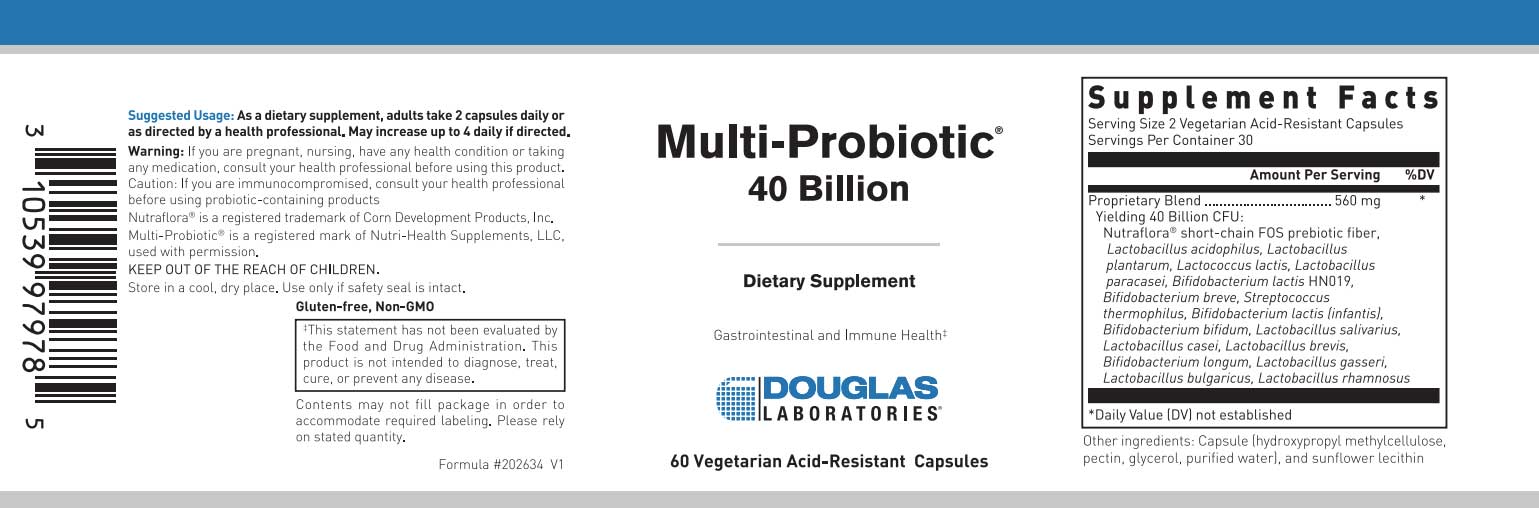 Douglas Laboratories Multi-Probiotic 40 Billion Label