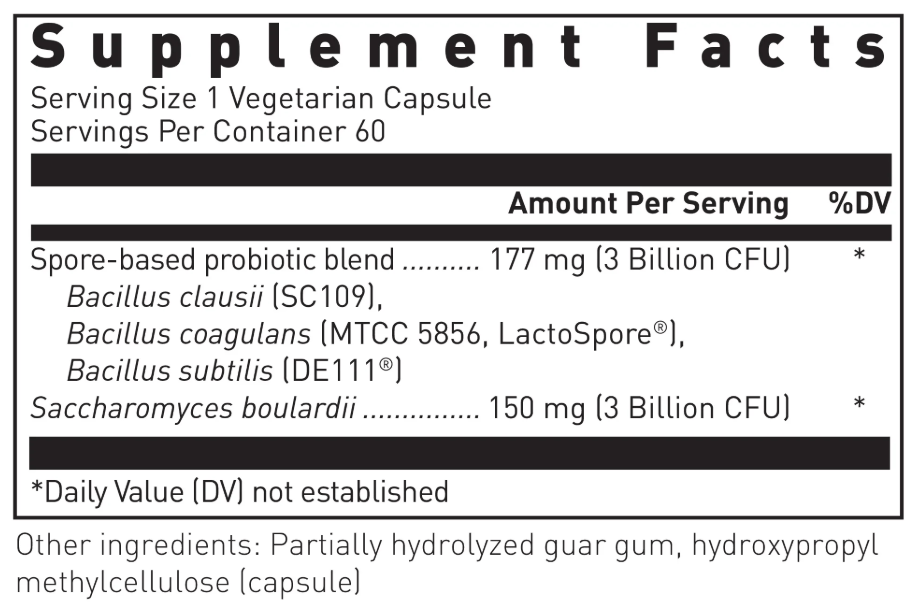 Douglas Laboratories Multi-Probiotic Spore + SBC Ingredients