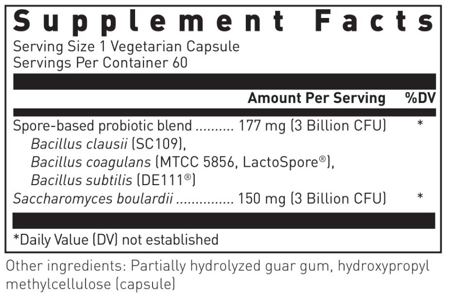Douglas Laboratories Multi-Probiotic Spore + SBC Ingredients