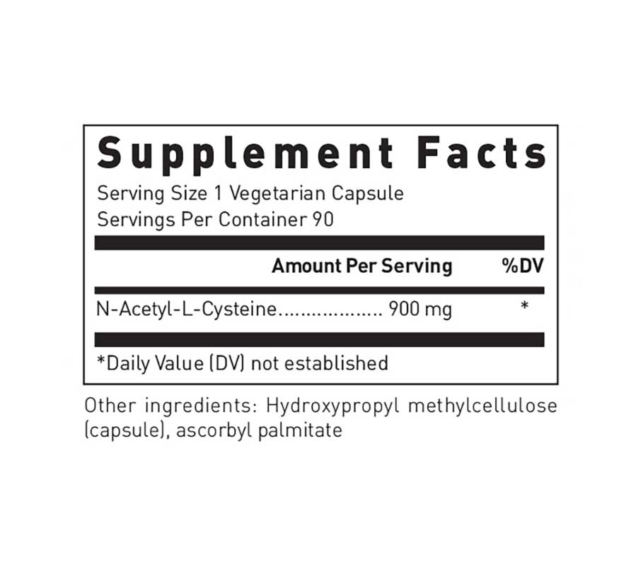 Douglas Laboratories N-Acetyl-L-Cysteine 900 mg Ingredients