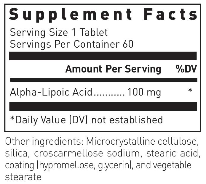 Douglas Laboratories Alpha-Lipoic Acid 100 mg Ingredients