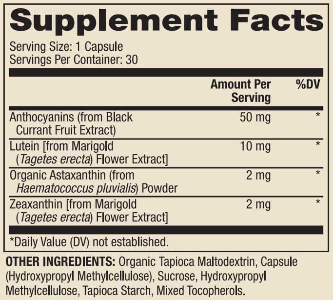 Dr. Mercola Eye Support Ingredients