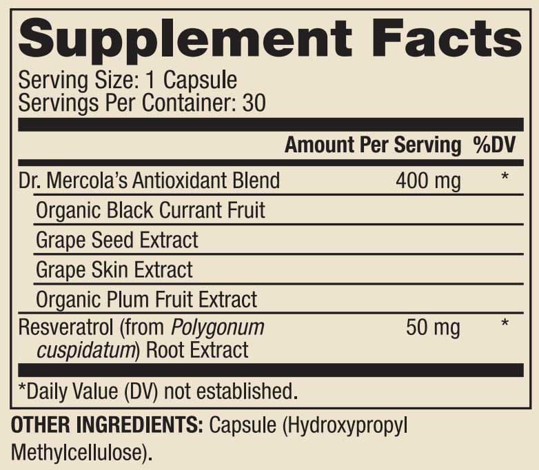 Dr. Mercola Purple Defense Ingredients