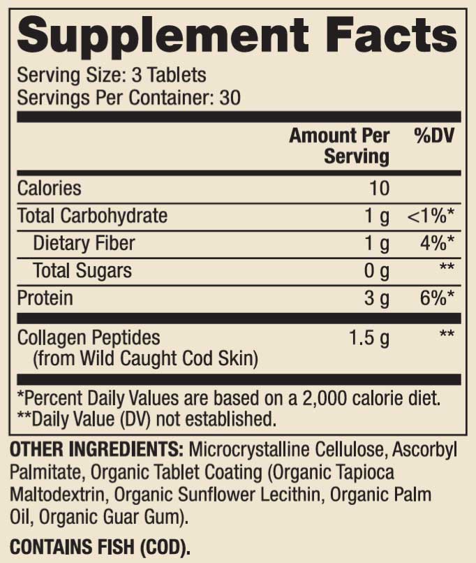Dr. Mercola Wild Caught Marine Collagen Ingredients