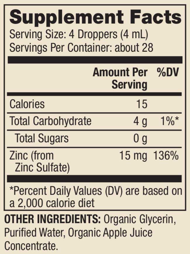 Dr. Mercola Zinc Liquid Drops Ingredients