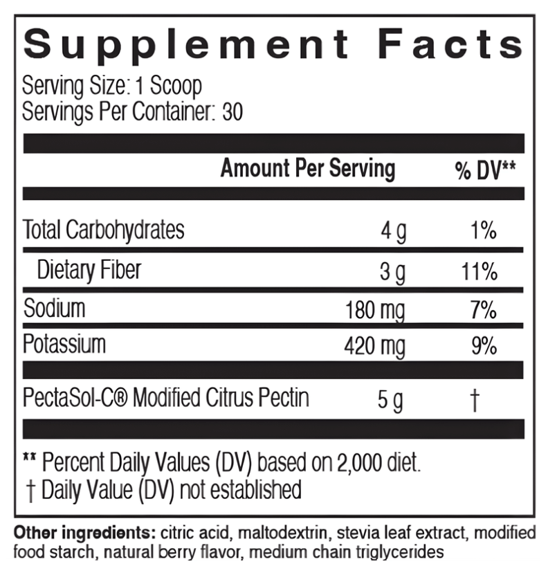 EcoNugenics PectaSol Powder Ingredients