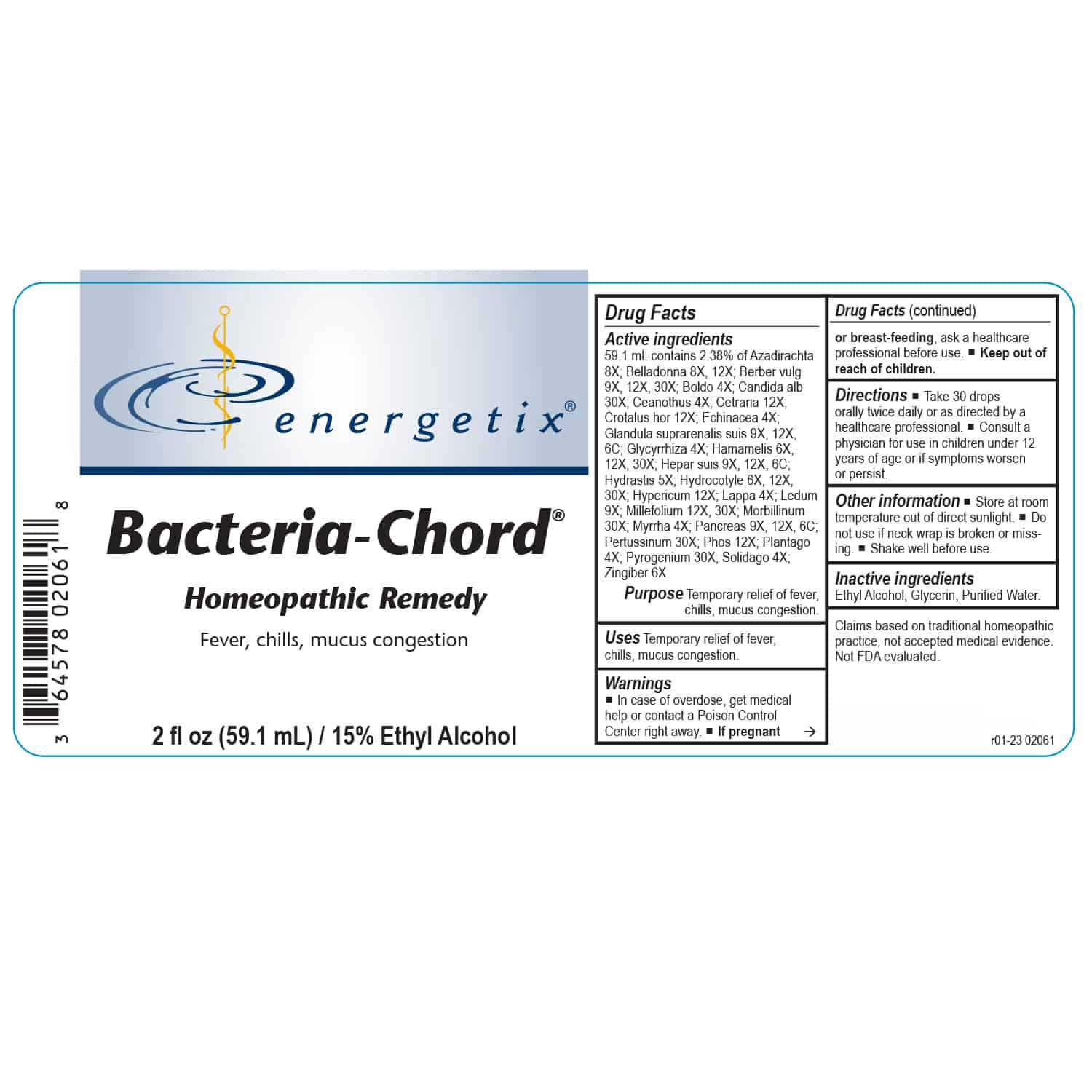 Energetix Bacteria-Chord Label