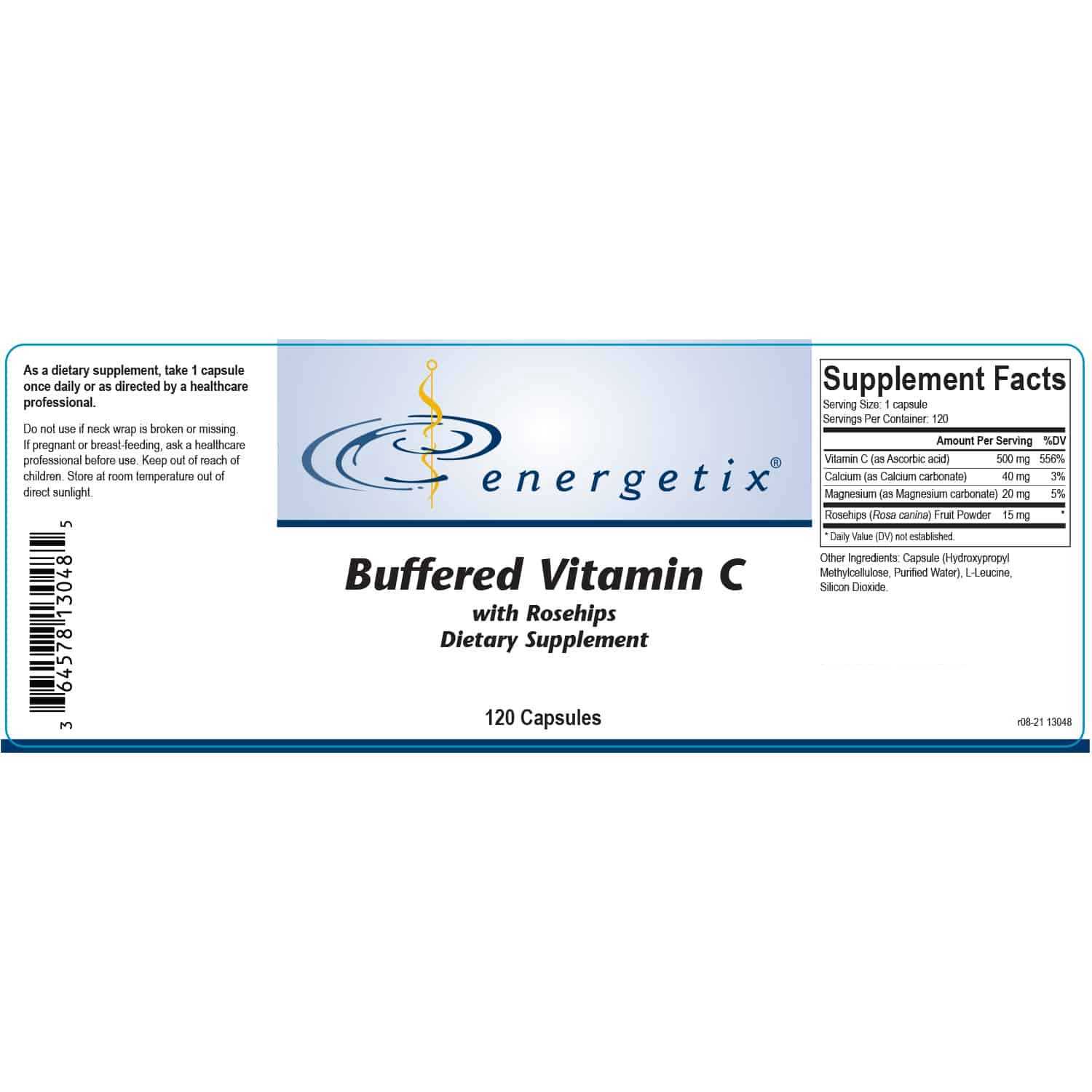 Energetix Buffered Vitamin C Label