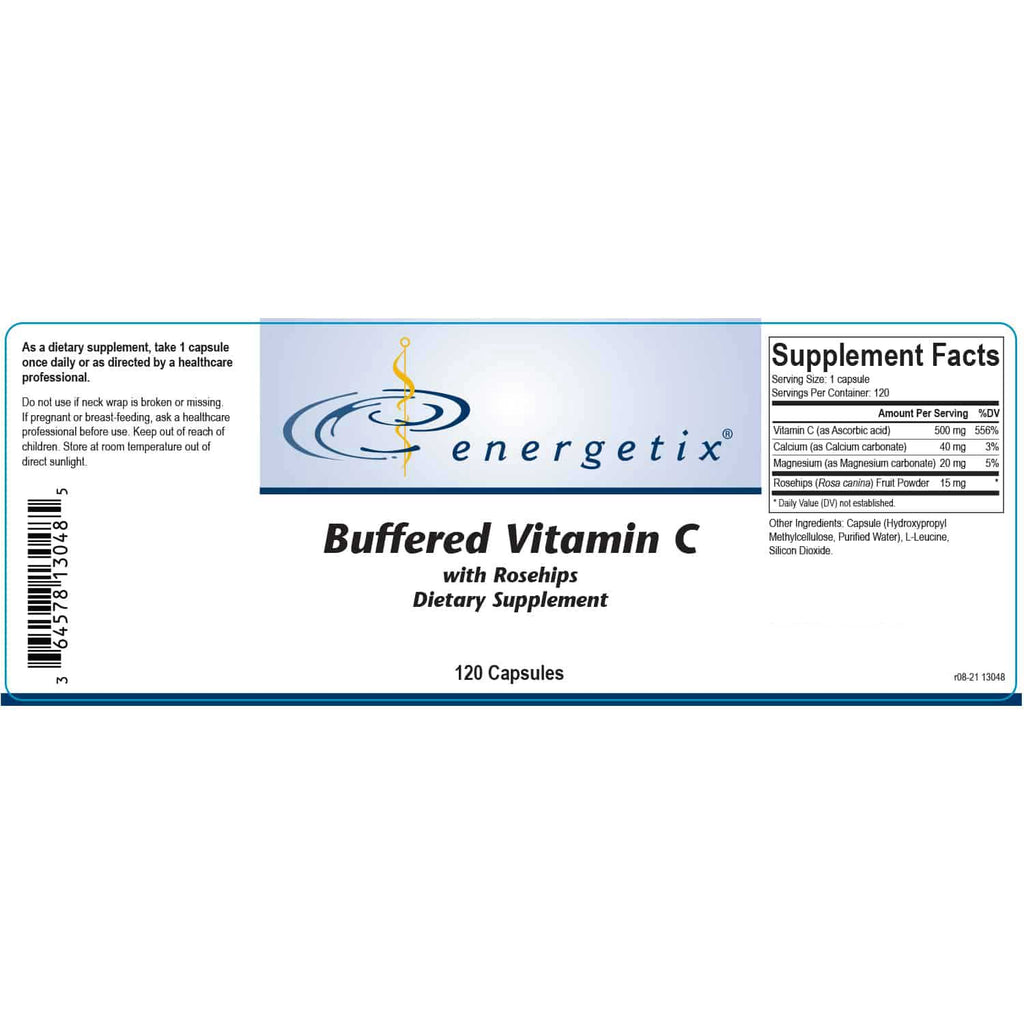 Buffriedo Energetix Buffered Vitamin C Label