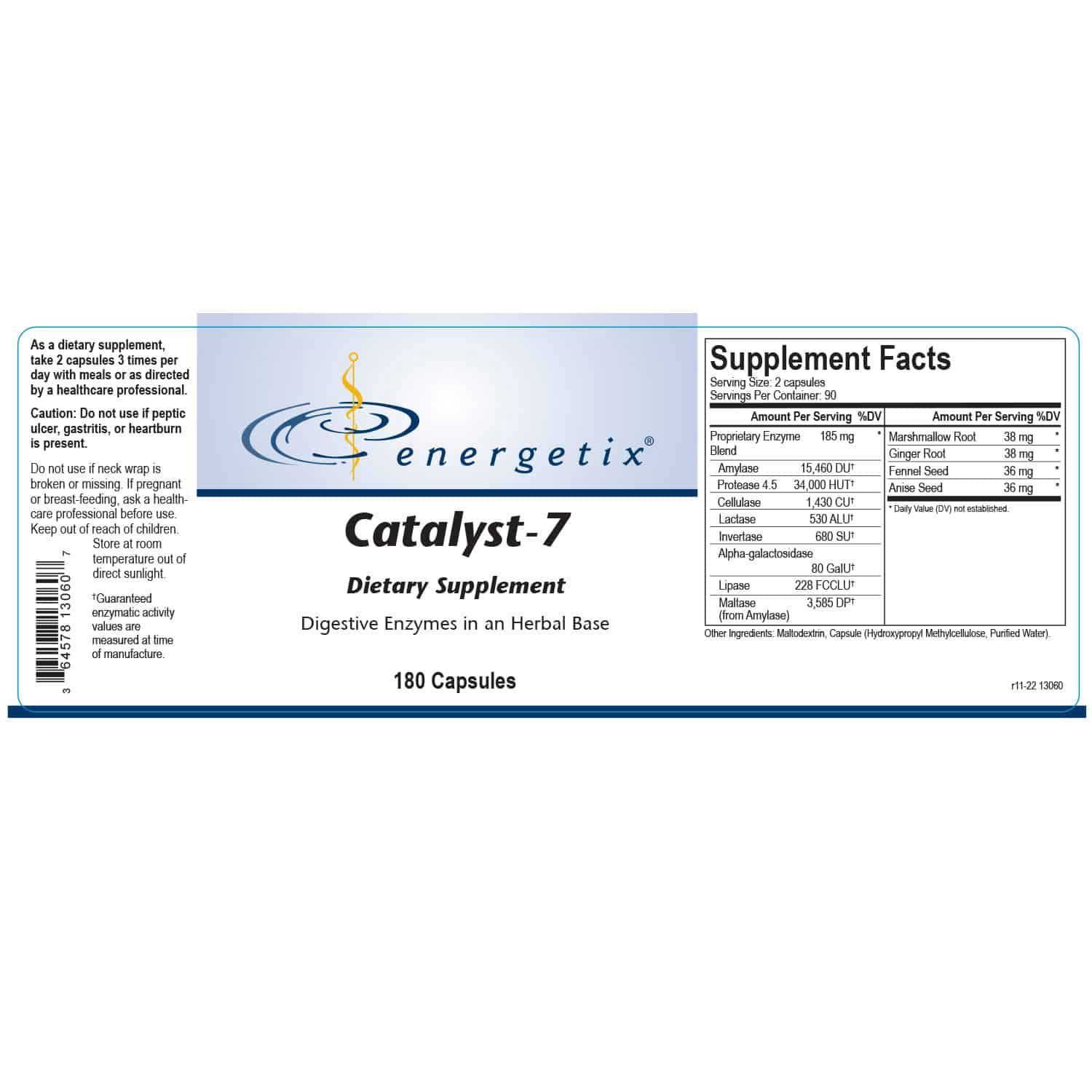 Energetix Catalyst-7 Label
