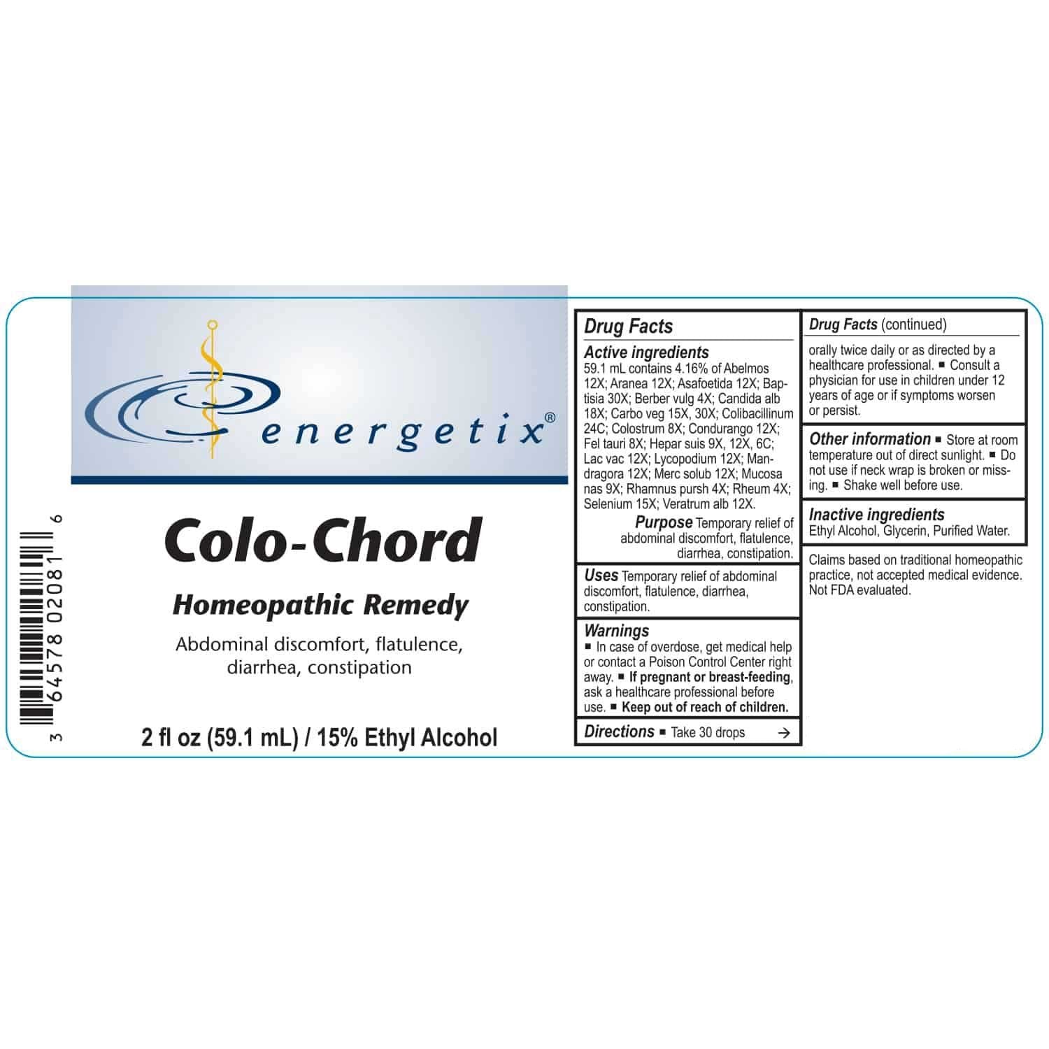 Energetix Colo-Chord Label