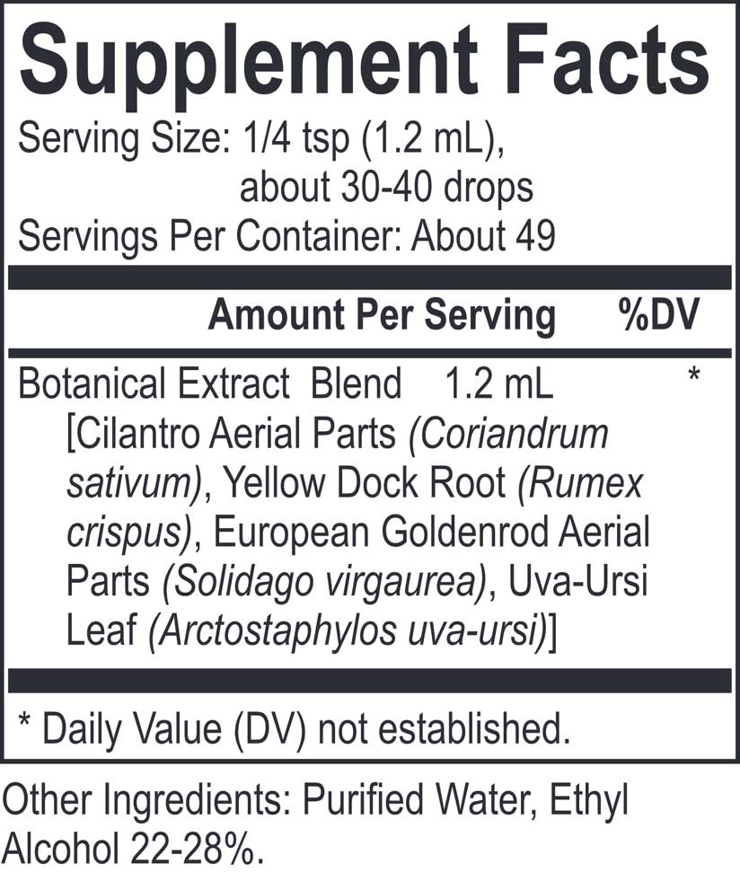 Energetix Core Cilantro Blend Ingredients