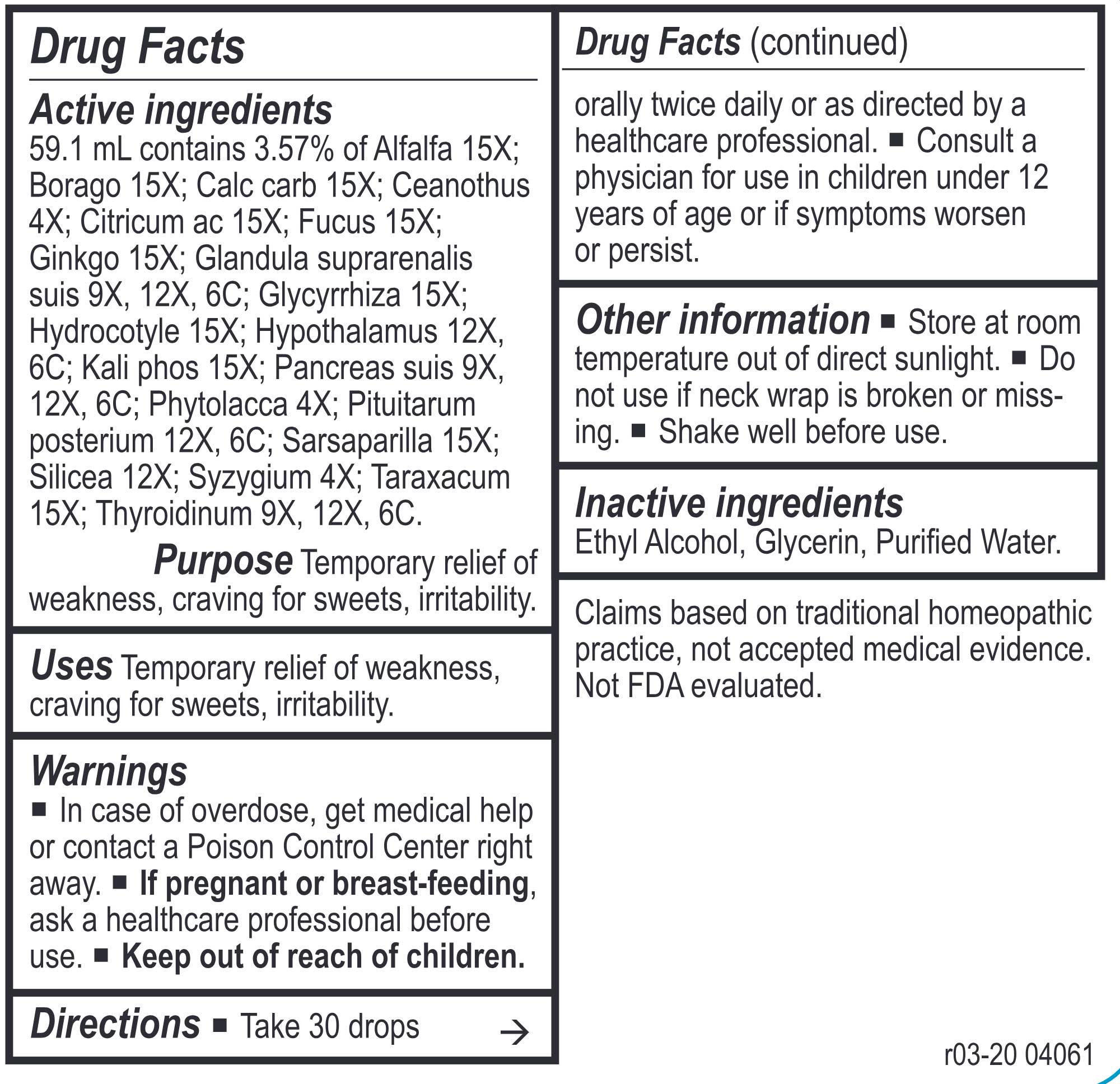 Energetix Endocrinpath Ingredients