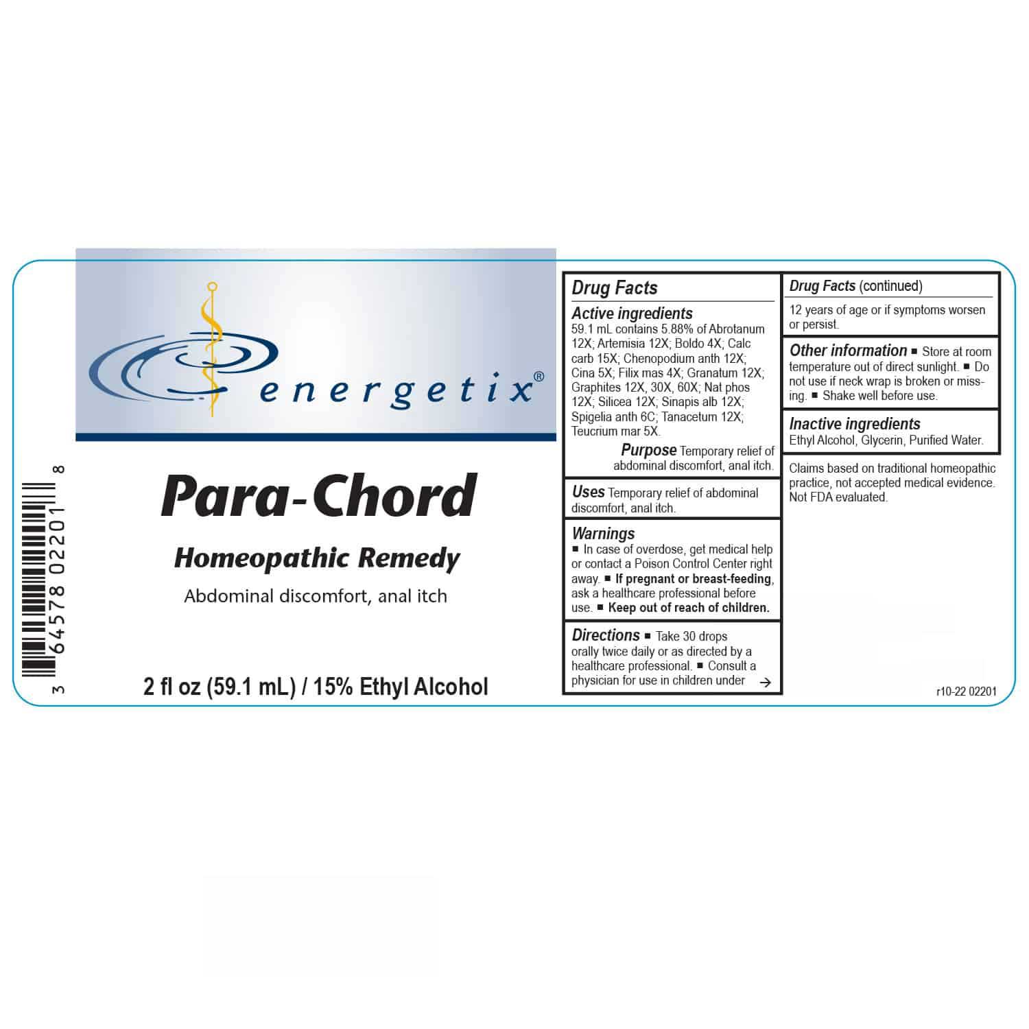 Energetix Para-Chord Label