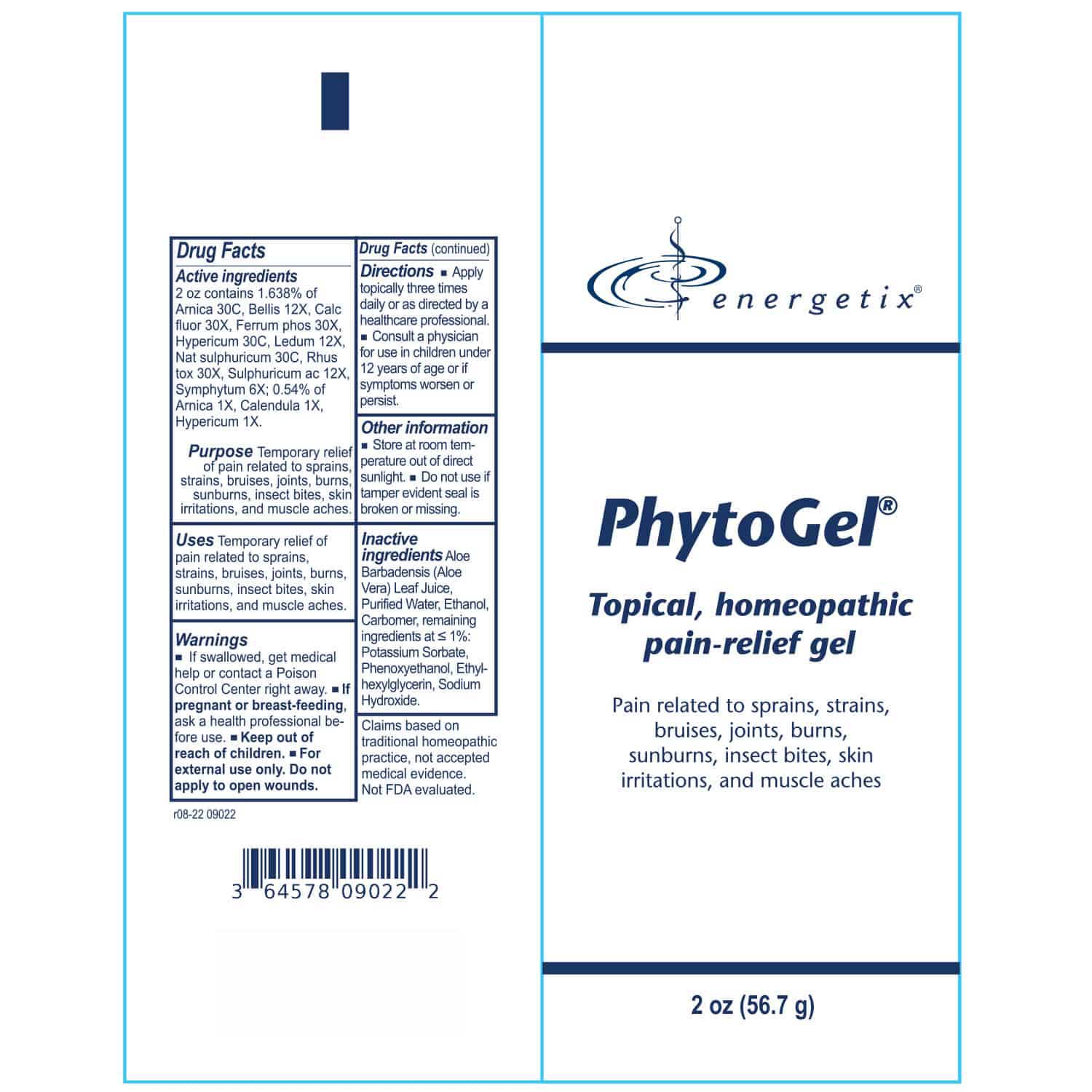Energetix PhytoGel Label