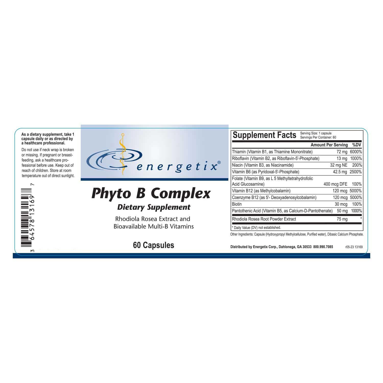 Energetix Phyto B Complex Label