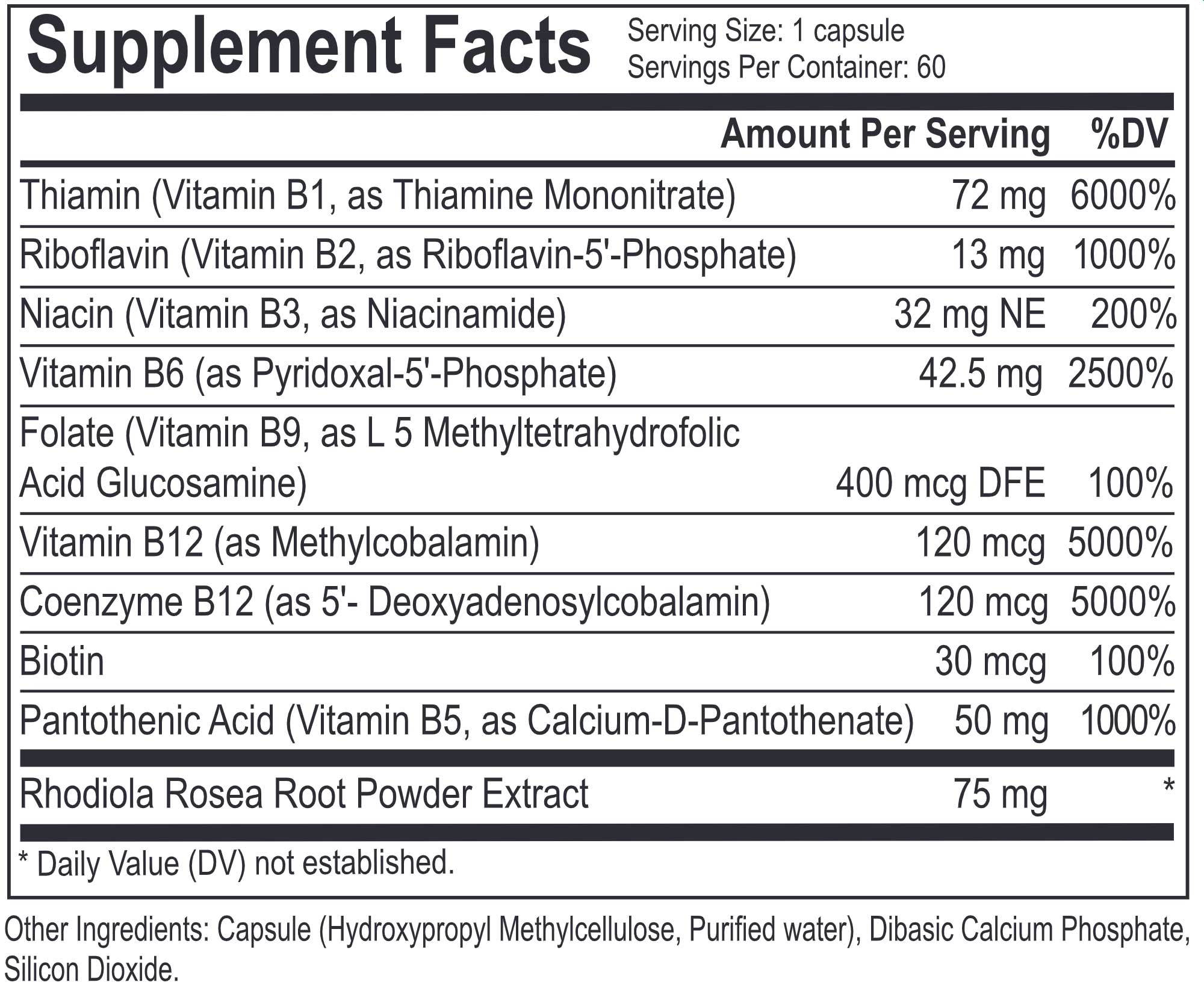 Energetix Phyto B Complex Ingredients