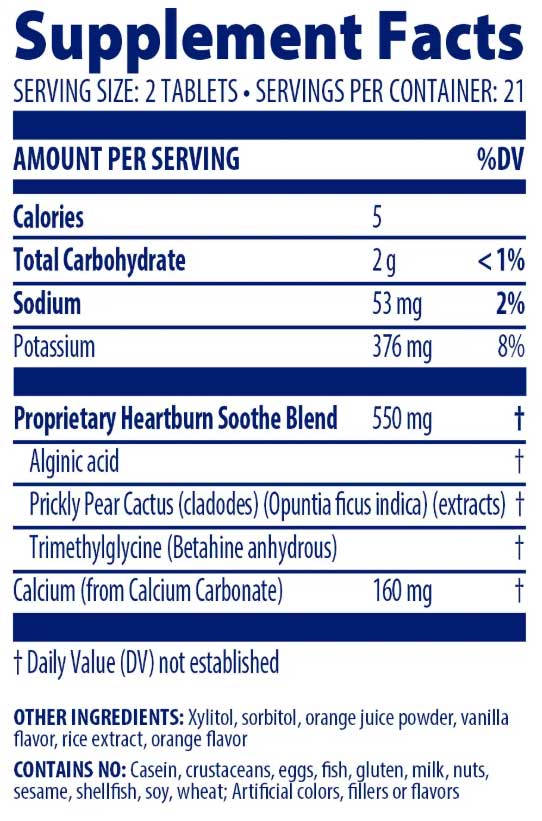 Enzymedica Heartburn Soothe Ingredients