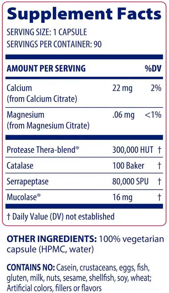 Enzymedica Immune Defense Extra Strength (Formerly Enzyme Defense) Ingredients