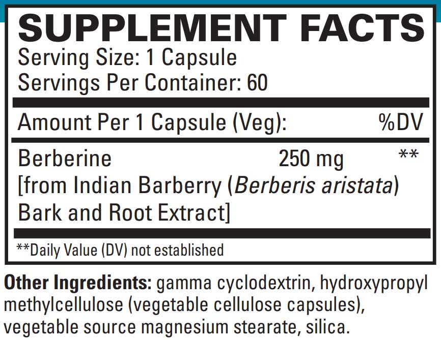 EuroMedica Berberine Ultra Absorption Ingredients