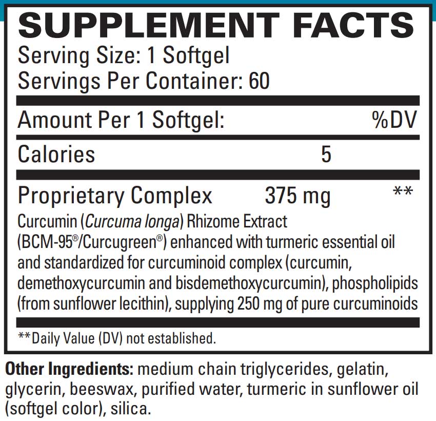 EuroMedica CuraPro (375 mg) Ingredients