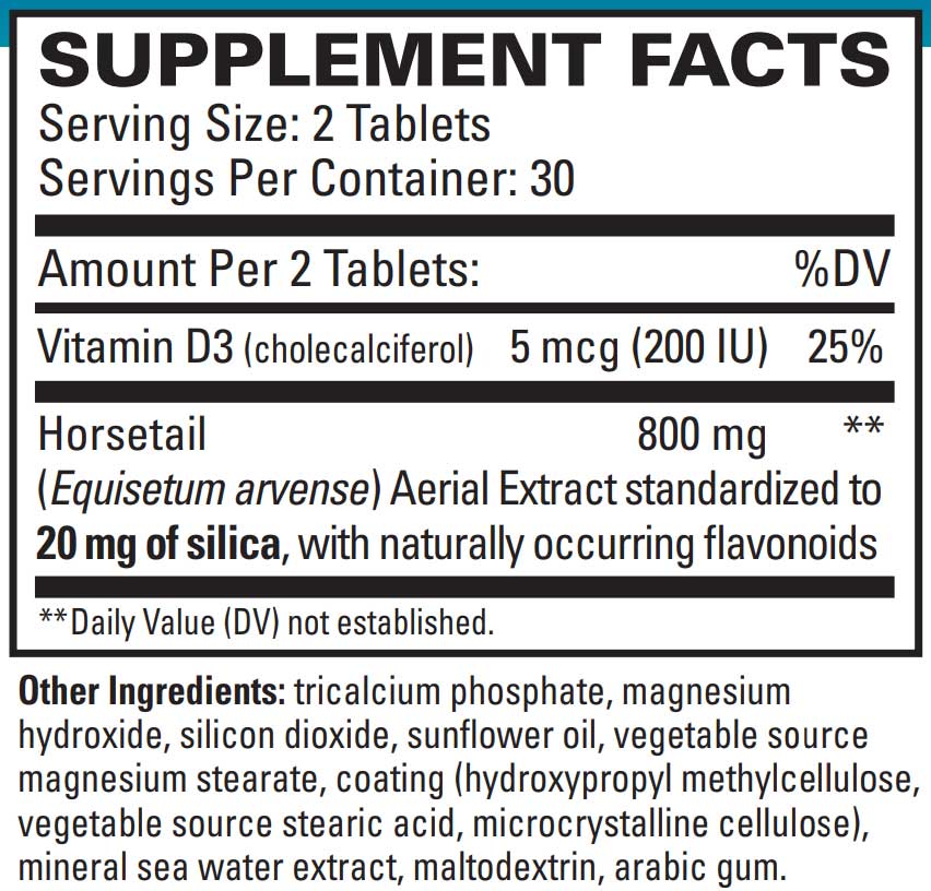 EuroMedica Silica-20 (Formerly BoneSil) Ingredients