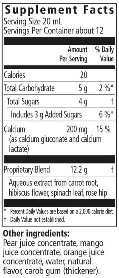 Floradix Calcium Liquid Ingredients