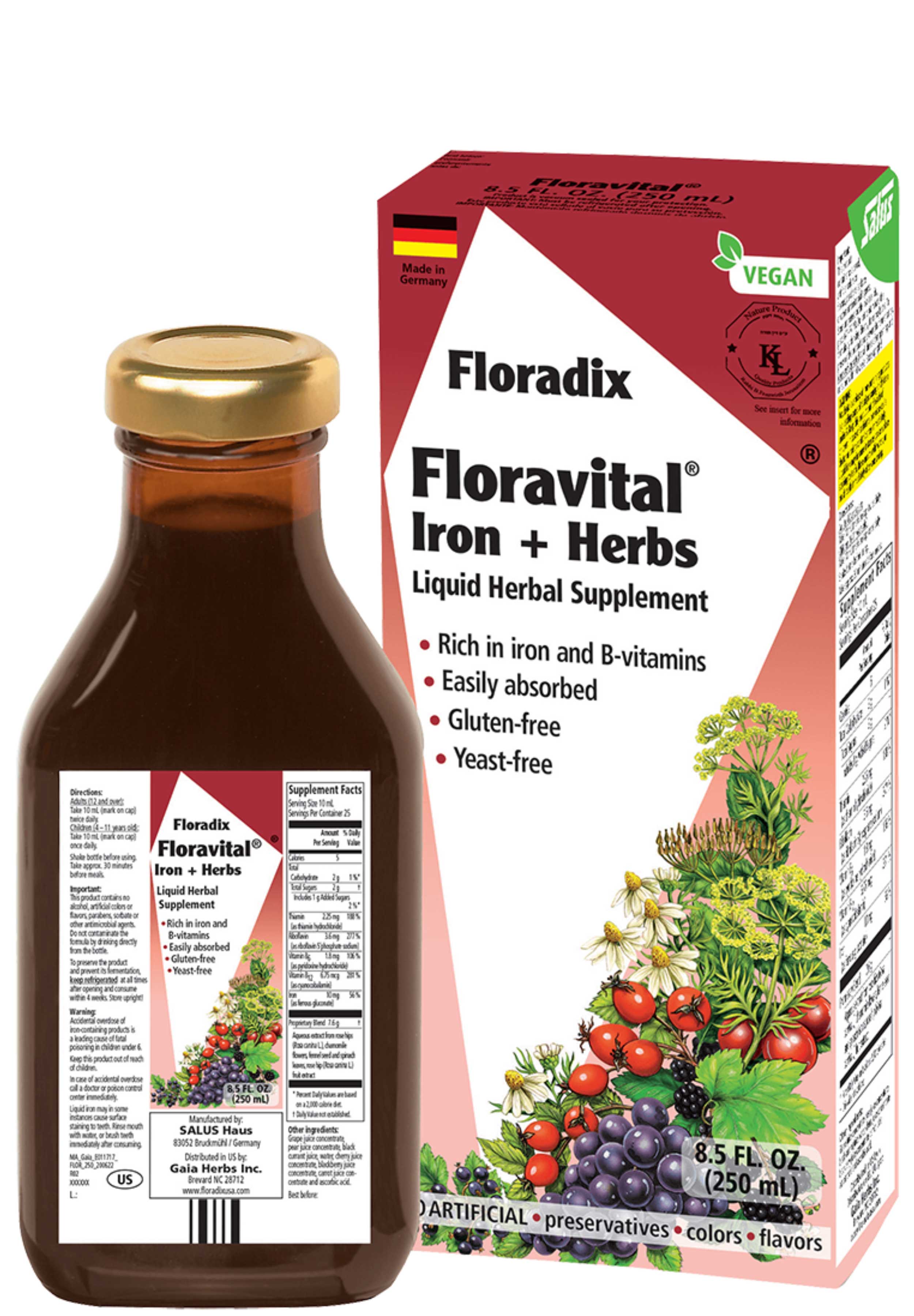 Floradix Floravital Iron + Herbs