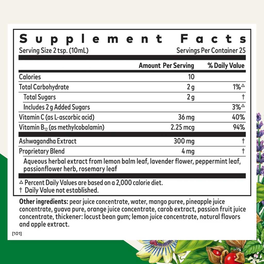 Floradix (Salus) Ashwagandha Liquid Ingredients